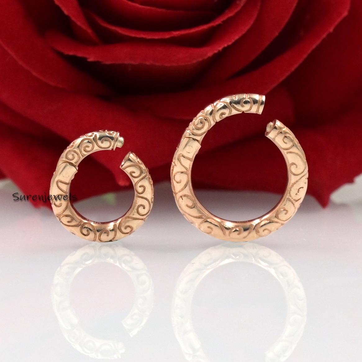 14K Gold Graviert Expander Lock , Multi Push , Enhancer Link Gold, Lock, Großhandelsenhancer, Charm Inhaber von Surenjewels