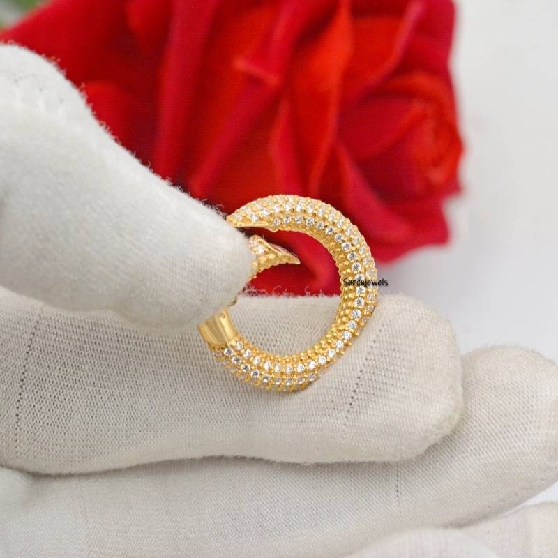 Solide 14K Gold Diamant Push-Verschluss, Enhancer, Charms Halter, Enhancer Link Lock, Pave Charm Snap Lock von Surenjewels