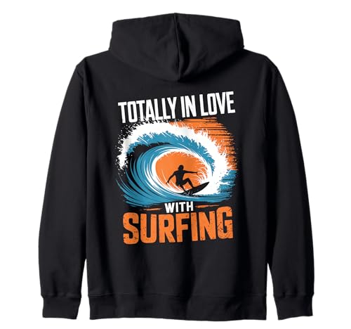 Total in Love with Surfing Surfboard for Men Surfer Kapuzenjacke Total in Love with Surfing Surfboard for Men Surfer Kapuzenjacke von Surf Clothing for Surfers Surfboard Surfboarder