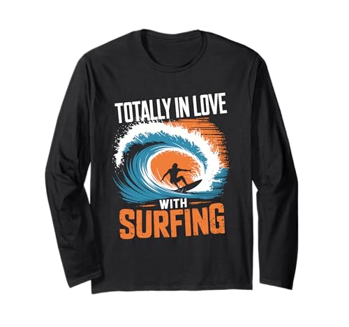 Total in Love with Surfing Surfboard for Men Surfer Langarmshirt Total in Love with Surfing Surfboard for Men Surfer Langarmshirt von Surf Clothing for Surfers Surfboard Surfboarder