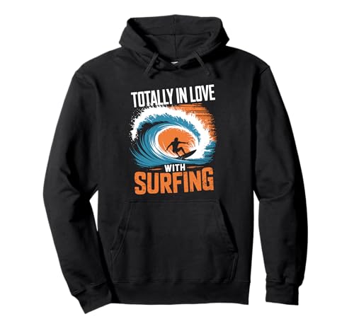 Total in Love with Surfing Surfboard for Men Surfer Pullover Hoodie von Surf Clothing for Surfers Surfboard Surfboarder