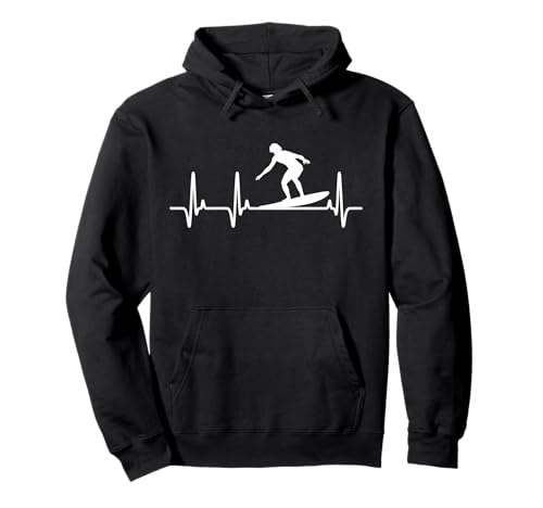 Surfing Heartbeat Surfing Lover Surfboard Surfer Herren Grafik Pullover Hoodie Surfing Heartbeat Surfing Lover Surfboard Surfer Herren Grafik Pullover Hoodie von Surf Life Ocean Waves Beach Surfing Vibes Apparel