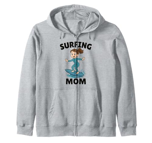 Lustiges Surfen Mutter Surfer Muttertag Geschenk Mama Frauen Mädchen Kapuzenjacke von Surf Mom Summer Ocean Wave Lover Birthday Present
