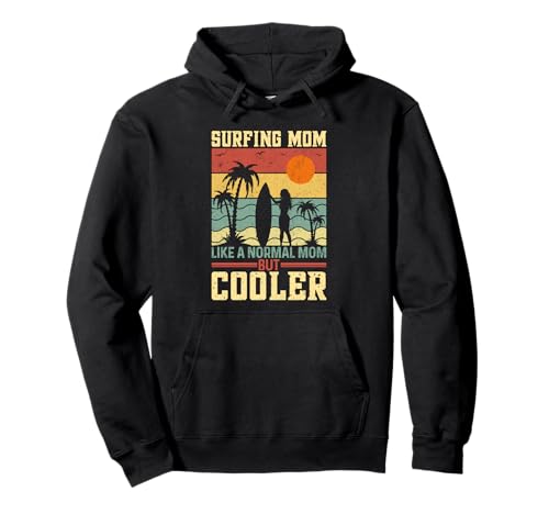 Lustiges Surfen Mutter Surfer Muttertag Geschenk Mama Frauen Mädchen Pullover Hoodie von Surf Mom Summer Ocean Wave Lover Birthday Present