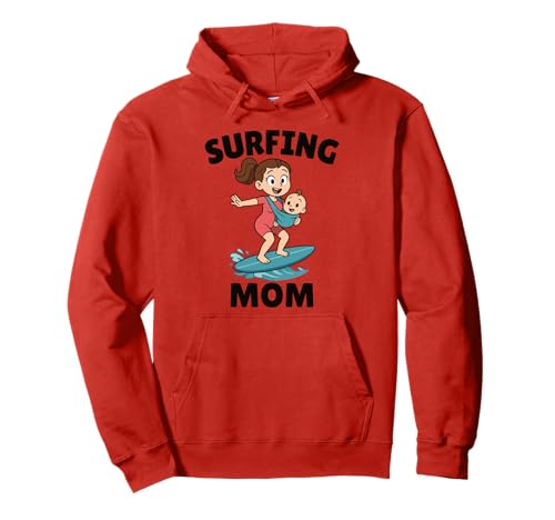 Lustiges Surfen Mutter Surfer Muttertag Geschenk Mama Frauen Mädchen Pullover Hoodie von Surf Mom Summer Ocean Wave Lover Birthday Present