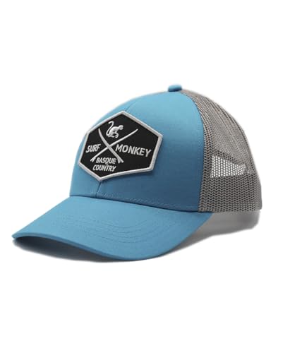 DRESSED IN MUSIC PLAY WITH ME 5-Panel Trucker Cap mit Gitter für Jungen / Mädchen Surf Monkey®, Blau/Grau, 6-12 años von Surf Monkey