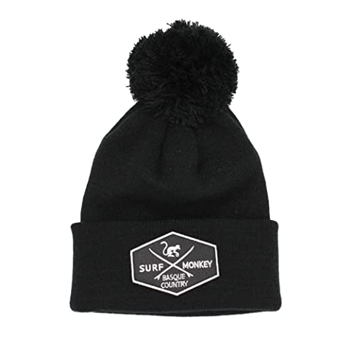 SURF MONKEY Beanie Mütze für Jungen/Mädchen, Einheitsgröße, Schwarz , One size von Surf Monkey