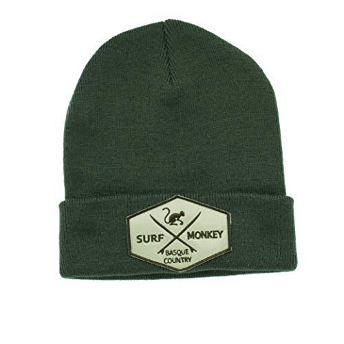 DRESSED IN MUSIC PLAY WITH ME Beanie mit Krempe für Männer/Frauen Surf Monkey® - Einheitsgröße - Original Cuffed Beanie - Wintermütze (Grün) von Surf Monkey