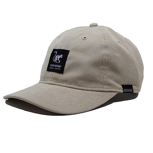 DRESSED IN MUSIC PLAY WITH ME Beisbol Classic Surf Monkey® - Dad Cap ohne Gestell - Lamm-Baumwolle, beige, 58 von Surf Monkey