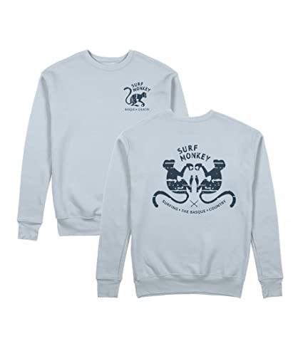 DRESSED IN MUSIC PLAY WITH ME Klassisches Sweatshirt mit Rundhalsausschnitt mit Aufdruck Surf Monkey®, blau, Small von Surf Monkey