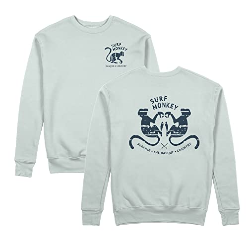 DRESSED IN MUSIC PLAY WITH ME Klassisches Sweatshirt mit Rundhalsausschnitt und Print Surf Monkey®, Himmel, Small von Surf Monkey