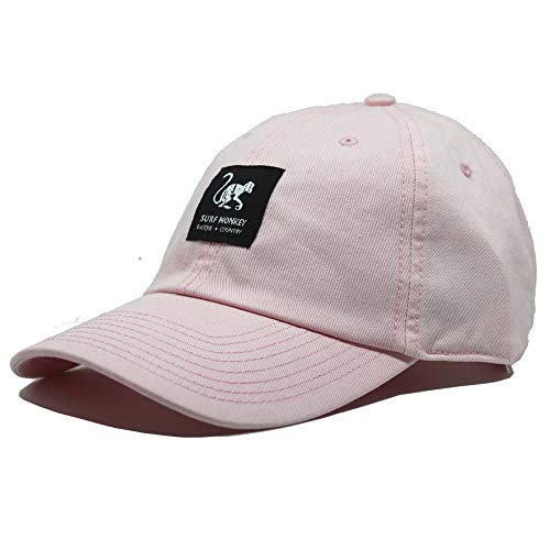 DRESSED IN MUSIC PLAY WITH ME Beisbol Classic Surf Monkey® Twill Dad Cap ohne Struktur, Baseball, Pink One size von Surf Monkey