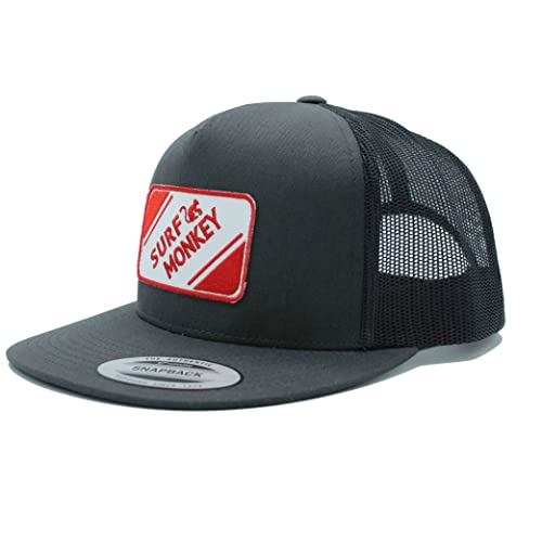Dressed IN Music Play with ME Full Patch Snapback - Surf Monkey® - Baseballkappe für Herren/Damen, Einheitsgröße, Verstellbarer Hysteres, flaches Visier, Oliv von Surf Monkey