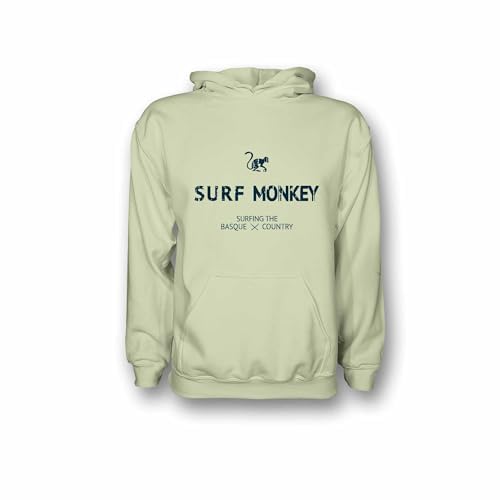 Dressed IN Music Play with ME Hoodie Herren/Damen-Sweatshirt mit Kapuze – Bio-Baumwolle GOTS Surf Monkey®, Blau gefleckt, Small von Surf Monkey