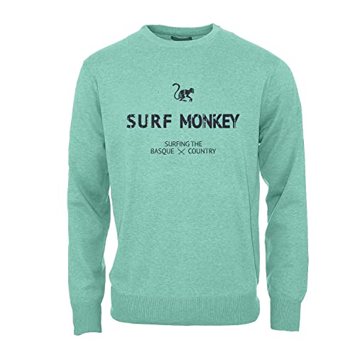 Dressed IN Music Play with ME Klassisches Sweatshirt mit Rundhalsausschnitt für Herren/Damen - Bio-Baumwolle Surf Monkey® Sweatshirt, Azul, XL von Surf Monkey