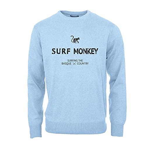 Dressed IN Music Play with ME Klassisches Sweatshirt mit Rundhalsausschnitt für Herren/Damen - Bio-Baumwolle Surf Monkey® Sweatshirt, himmelblau, XL von Surf Monkey