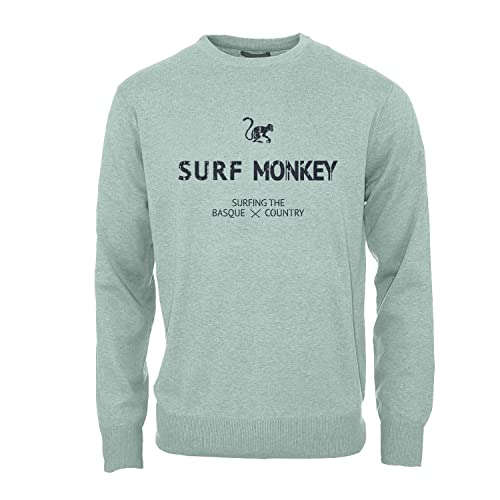 Dressed IN Music Play with ME Klassisches Sweatshirt mit Rundhalsausschnitt für Herren/Damen - Sweatshirt aus Bio-Baumwolle, Surf Monkey®, Salbeifarben, Small von Surf Monkey