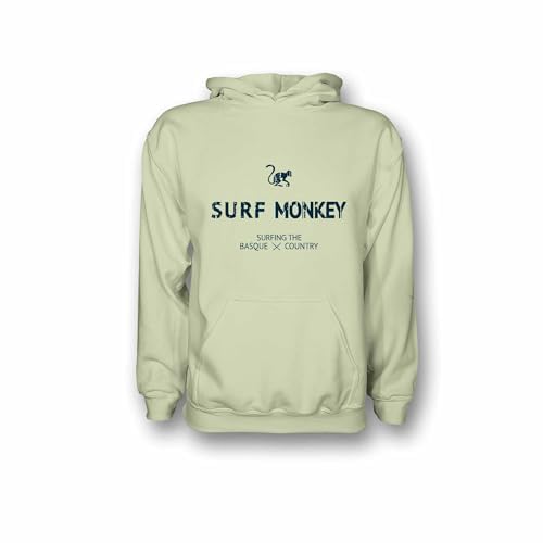 Nuevo Dressed IN Music Play with ME Hoodie Öko-Sweatshirt mit Kapuze für Herren/Damen, Bio-Baumwolle, GOTS Surf Monkey®, Blau gefleckt, Medium von Surf Monkey