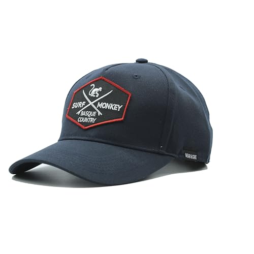 Surf Monkey Baseball Cap Verstellbare Kappe - Recycelt - Mützen für Damen und Herren, marineblau, One size von Surf Monkey