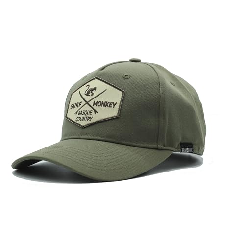 SURF MONKEY Baseball Cap Verstellbare Kappe - Recycelt - Mützen für Damen und Herren, olivgrün, One size von Surf Monkey