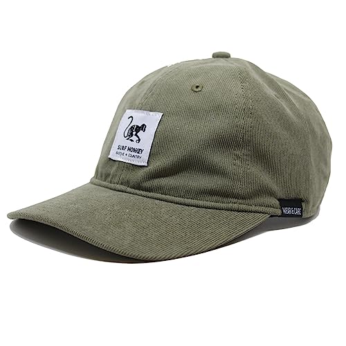 SURF MONKEY Baseballmütze Classic Dad Cap ohne Struktur - Lammwolle, olivgrün, 58 von Surf Monkey