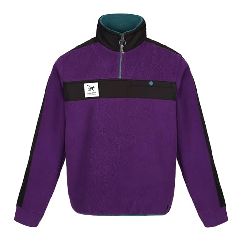 SURF MONKEY Fleecejacke für Herren/Damen - 1/4 Reißverschluss - Langarm und klassische Passform, dunkelviolett, XL von Surf Monkey