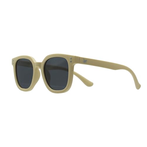 SURF MONKEY POLARISIERTE Sonnenbrille Junge/Mädchen | UV400-Schutz 100% UVA- und UVB-Strahlen sicher | BPA-frei | 3 – 12 Jahre (Beige) von Surf Monkey