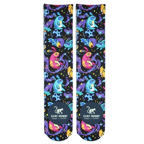 Surf Monkey Sportsocken für Damen und Herren - Mid High - Größen 36-40 | 41-46, Kaninchen, Small-Medium von Surf Monkey