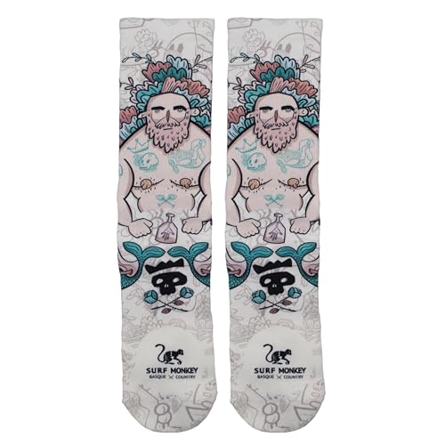 SURF MONKEY Socken für Damen und Herren - Mid High - Größe 36-40 | 41-46, Marineblau (MARINERO), L/XL von Surf Monkey
