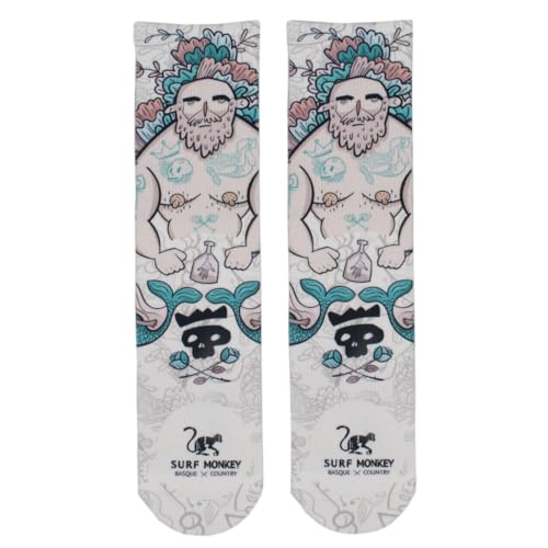 Surf Monkey Sportsocken für Damen und Herren - Mid High - Größen 36-40 | 41-46, Marineblau (MARINERO), L/XL von Surf Monkey