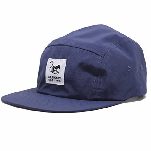 SURF MONKEY Verstellbare wasserdichte Strapback Cap - Classic Jockey Cap - Baseballkappe für Männer/Frauen 5 Panel Cap, blau, One size von Surf Monkey