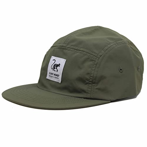 Surf Monkey Verstellbare Kappe mit Strapback, wasserdicht, klassische Jockey-Kappe für Herren/Damen, 5-Panel-Cap, grün, One size von Surf Monkey