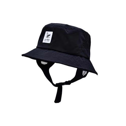 Surf Monkey Sonnenhut mit flexiblem Visier - Surfmütze für Herren/Damen (UPF 50+) - Boonie Hat -, Schwarz , One size von Surf Monkey