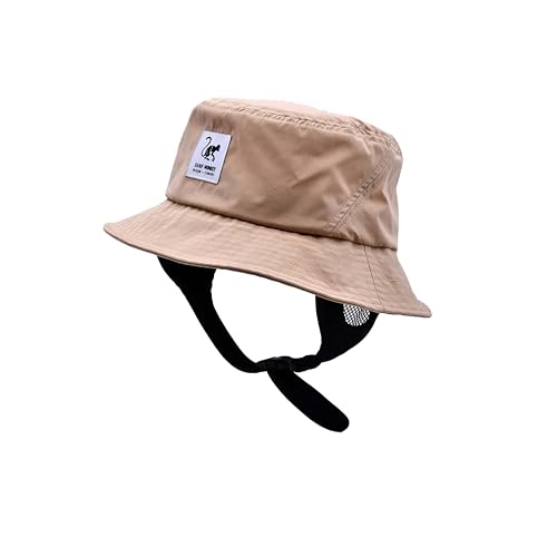 Sonnenhut mit flexiblem Visier - Surfmütze für Herren/Damen (UPF 50+) - Boonie Hat -, beige, One size von SURF MONKEY