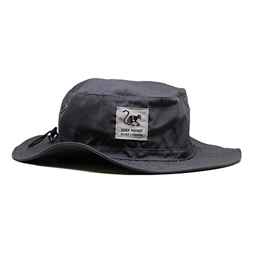 Sonnenschutzhut mit flexiblem Visier für Herren/Damen (UPF 50+) - grau - Boonie Hat - Surf Monkey® von Surf Monkey