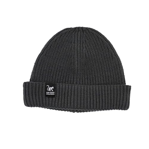 Surf Monkey Recycelte Docker Beanie Herren/Damen - Einheitsgröße - Beanie aus recyceltem Polyester - Wear&Care, grau, One size von Surf Monkey