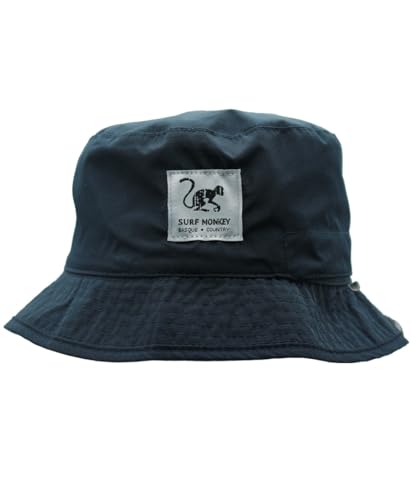 Surf Monkey Recycled Bucket Hat - Anglermütze für Erwachsene, wasserdicht, Einheitsgröße, wendbar, Marineblau / Grau, One size von Surf Monkey