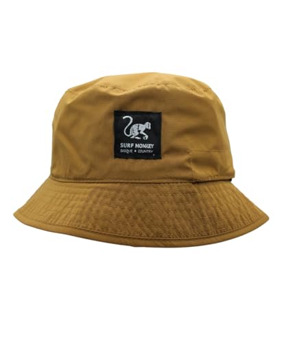 Surf Monkey Recycled Bucket Hat - Anglermütze für Erwachsene, wasserdicht, Einheitsgröße, wendbar, Orange / Schwarz, One size von Surf Monkey