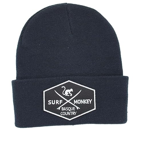 Surf Monkey Strickmütze - Beanie Herren/Damen recycelt - Einheitsgröße - Winter/Herbst Mütze, marineblau, One size von Surf Monkey