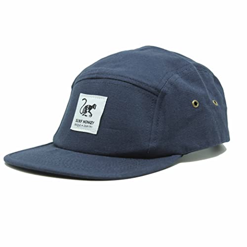 Verstellbare Strapback Cap - Classic Jockey Cap - Baseballmütze für Herren/Damen 5-Panel Cap Surf Monkey®, blau, One size von Surf Monkey