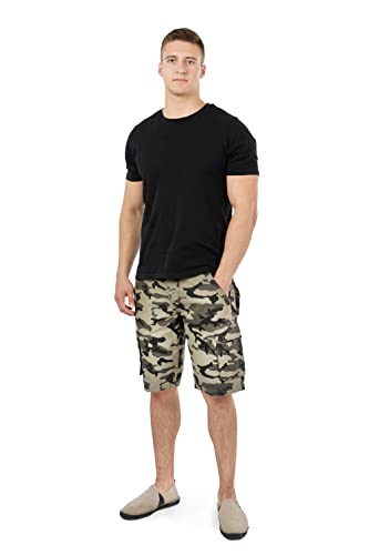 Surf Paradise Cargo Bermuda Hose in Camouflage Optik für Herren I Kurze Short mit praktischen Taschen I 100% Baumwolle I Luftdurchlässig mit hohem I Alltagshose I Hochwertige Qualität von Surf Paradise