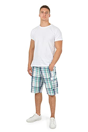 Surf Paradise Cargo Bermuda I Hose mit Karo Optik I Cargohose Herren I Kurze Shorts für Männer I Bermuda Shorts aus 100% Baumwolle I Cargoshorts von Surf Paradise