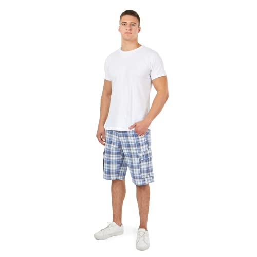 Surf Paradise Cargo Bermuda Karo I Größe individuell wählbar I Hose mit Karo Optik für Herren I Kurze Short mit praktischen Taschen (as3, Numeric, Numeric_48, Regular, Regular) von Surf Paradise