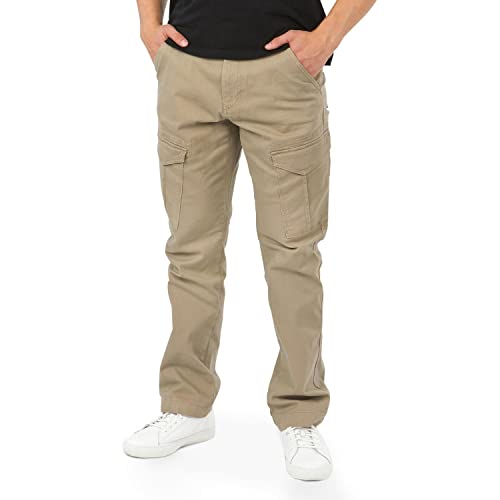 Surf Paradise Cargohose für Herren I Stoffhose für Männer mit Taschen I Hose mit Regular Fit I Cargo Hosen Männer I Herren Hosen modern & stylisch (as3, Numeric, Numeric_60, Regular, Regular, beige) von Surf Paradise