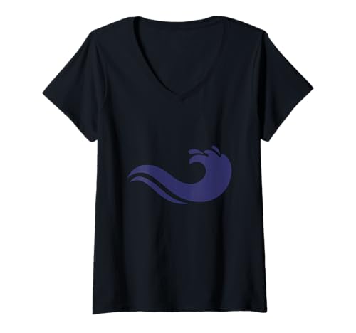 Damen Surfer Wave Beach Surfen Minimalistisch T-Shirt mit V-Ausschnitt Damen Surfer Wave Beach Surfen Minimalistisch T-Shirt mit V-Ausschnitt von Surf Wave - Apparel & Gifts