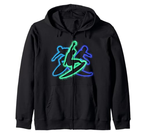 Surfen Silhouetten Surfbrett Kinder Jungen Männer Surf Kapuzenjacke Surfen Silhouetten Surfbrett Kinder Jungen Männer Surf Kapuzenjacke von Surf und Windsurfen Design zum Surfen
