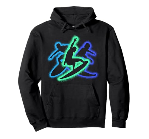 Surfen Silhouetten Surfbrett Kinder Jungen Männer Surf Pullover Hoodie Surfen Silhouetten Surfbrett Kinder Jungen Männer Surf Pullover Hoodie von Surf und Windsurfen Design zum Surfen