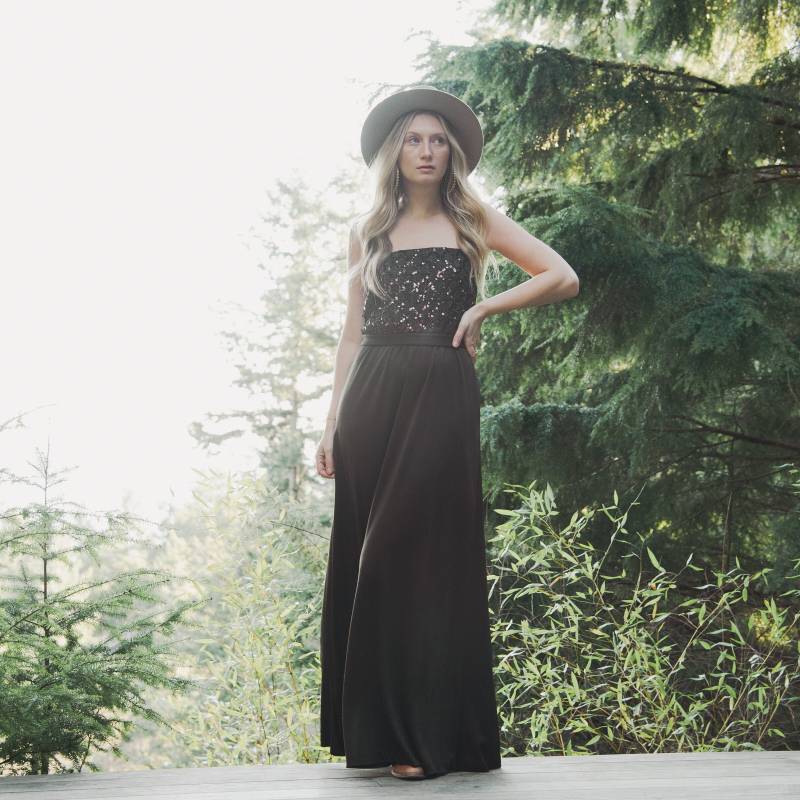 70Er Vintage Joy Stevens Pailletten Abendkleid | Jahre Studio 54 Disco Maxi-Kleid von SurfandtheCity