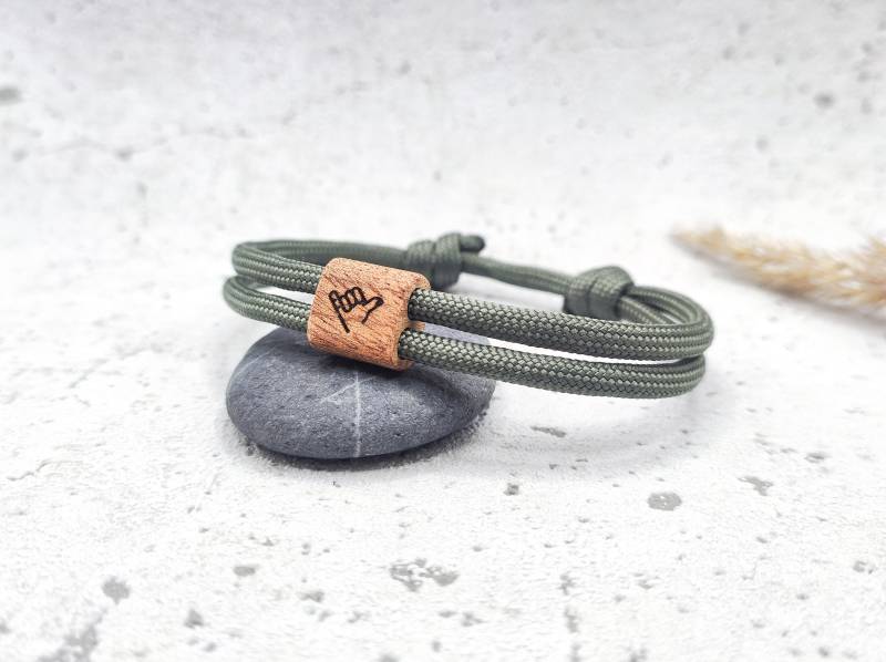 Surfbalance Holzarmband Aus Segeltau Mit Gravur, Minimalistisch, Paracord, Surferarmband, Geschenkidee Surfbalance Holzarmband Aus Segeltau Mit Gravur, Minimalistisch, Paracord, Surferarmband, Geschenkidee von Surfbalance