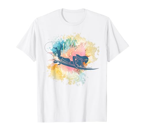 Surfen Mädchen Surfbrett Wassersport Frauen Surfer T-Shirt Surfen Mädchen Surfbrett Wassersport Frauen Surfer T-Shirt von Surfen Geschenk für Mädchen Surfer Surflehrer Dame